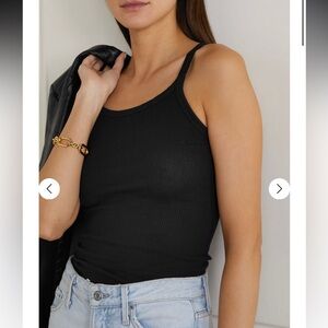 redone ribbed cotton-jersey tank